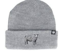 Ribbed Sheep Classic Knits Icon Embroidery Grey Cuff - Goorin Bros.