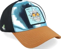 Rick & Morty Rick Black/Turqouise/Brown A-Frame Trucker - Capslab