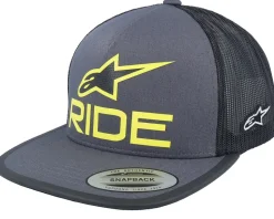 Ride 4.0 Hat Charcoal/Black/Lime Trucker - Alpinestars