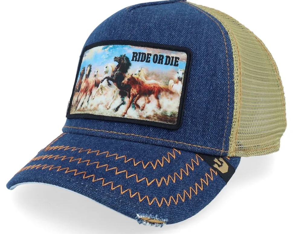 Ride or die Rodeo Denim A-Frame Trucker - Goorin Bros.