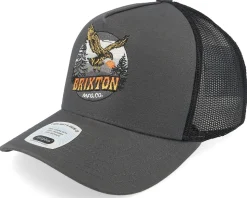 Ridgewood C Hat Charcoal/Black A-Frame Trucker - Brixton