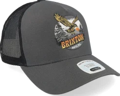 Ridgewood C Hat Charcoal/Black A-Frame Trucker - Brixton