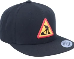Road Work Patch Black Snapback - Iconic