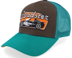 Roadster Car Big Patch Brown/Teal/Orange A-frame Trucker - Iconic