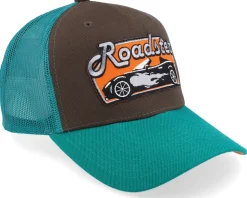 Roadster Car Big Patch Brown/Teal/Orange A-frame Trucker - Iconic