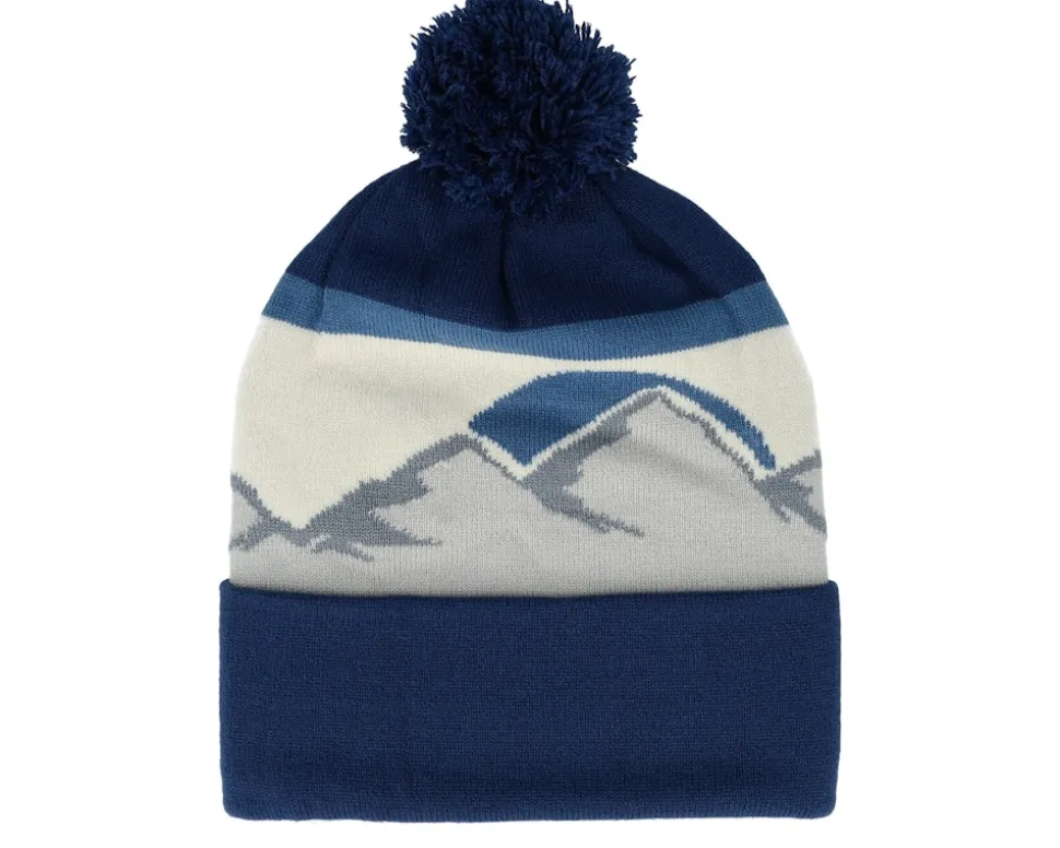 Rocky Mountain Peaks Blue/White Pom - Beechfield