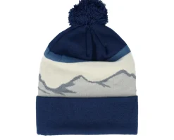 Rocky Mountain Peaks Blue/White Pom - Beechfield