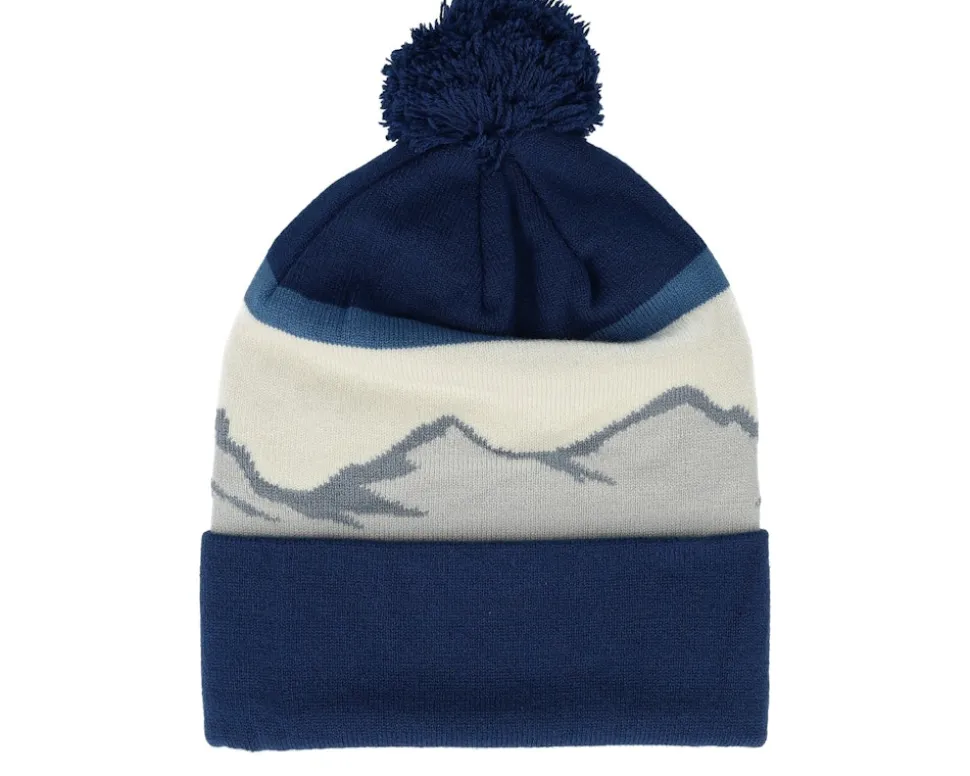 Rocky Mountain Peaks Blue/White Pom - Beechfield