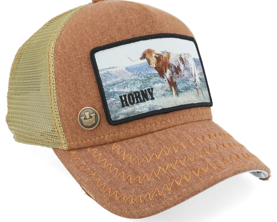 Rodeo Horny Brown A-Frame Trucker - Goorin Bros.