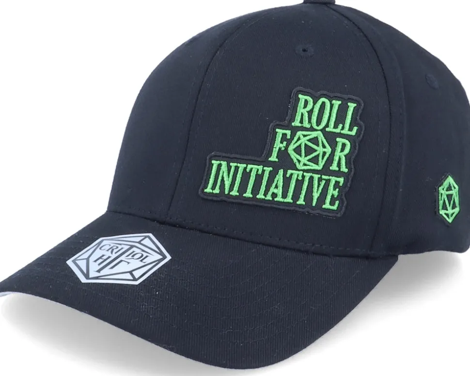 Roll For Initiative Patch Black - Flexfit