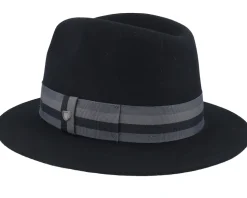 Roma Black/Grey Charcoal Fedora - Brixton
