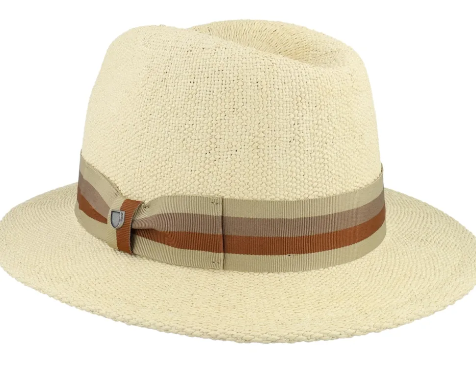 Roma Straw Fedora Natural Straw Hat - Brixton