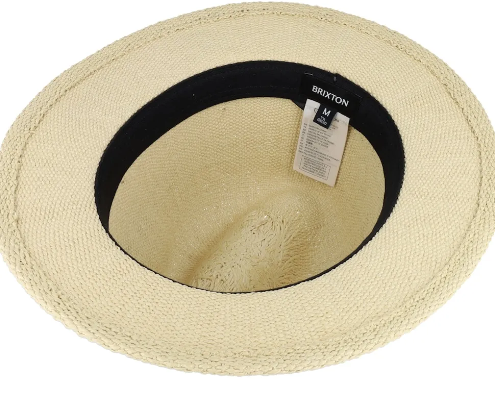 Roma Straw Fedora Natural Straw Hat - Brixton
