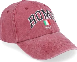 Rome Italy Washed Red Dad Cap - Iconic