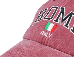Rome Italy Washed Red Dad Cap - Iconic