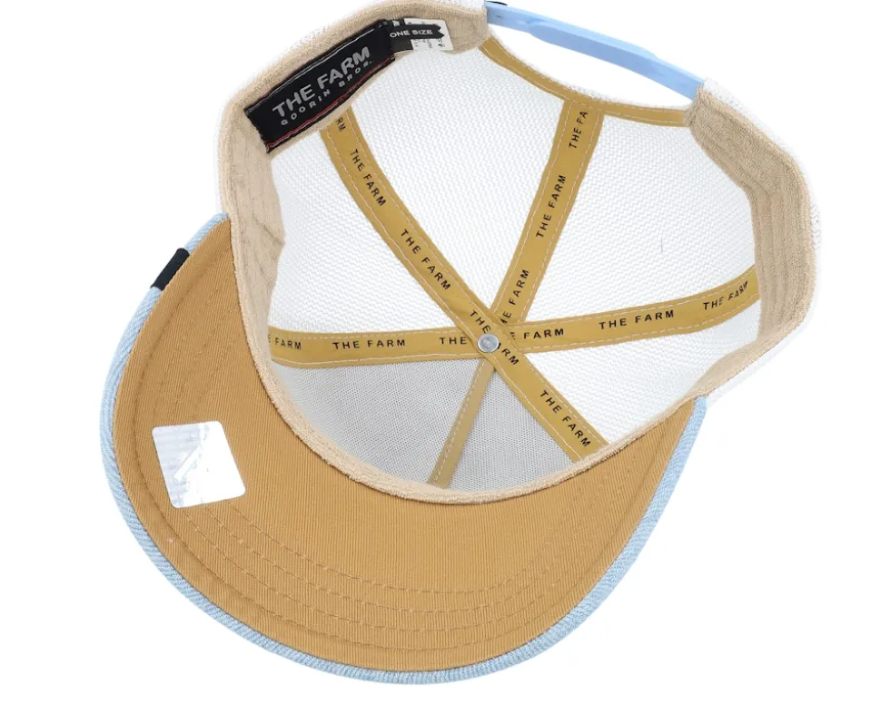 Rooster Fan Institution Ball Club White/Sky A-Frame Trucker - Goorin Bros.