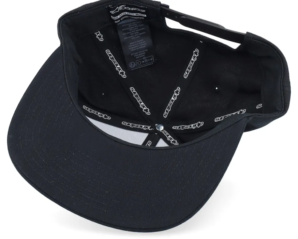 Rotary Hat Black/Black Snapback - Alpinestars