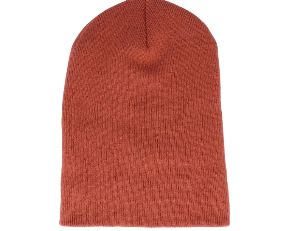 Rust Long Blank Beanie - Beechfield