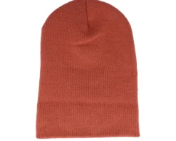 Rust Long Blank Beanie - Beechfield