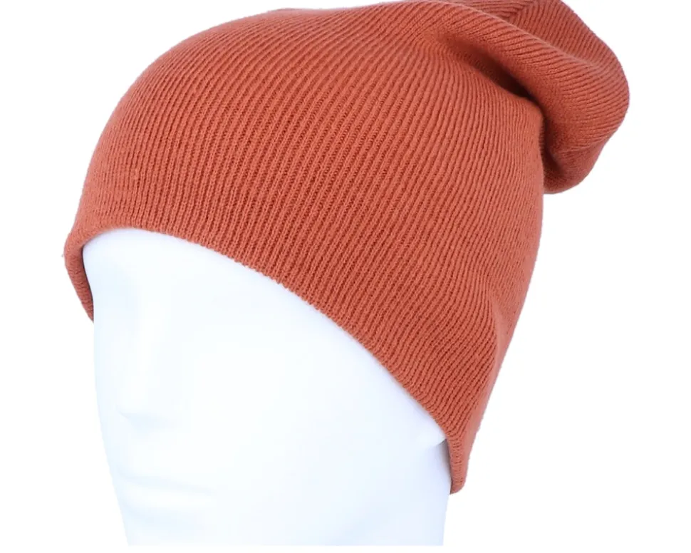 Rust Long Blank Beanie - Beechfield