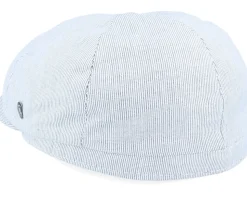 S22 Stripe White/Grey Flat Cap - City Sport