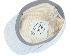 S22 Stripe White/Grey Flat Cap - City Sport