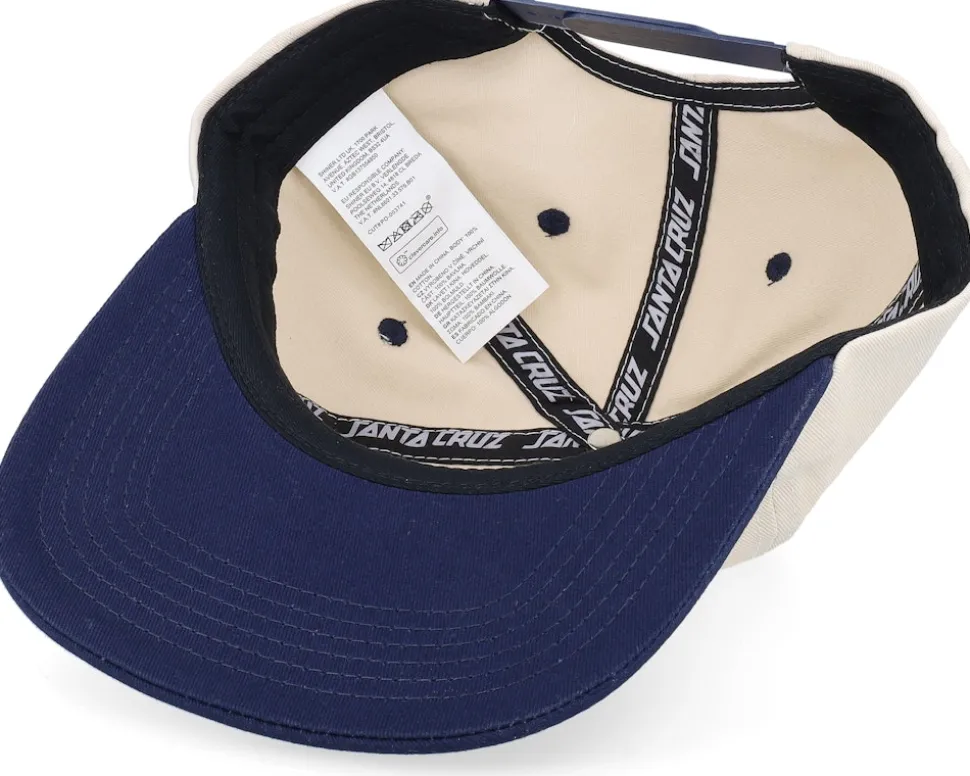 Salba Tiger Simplified Natural/Navy Snapback - Santa Cruz