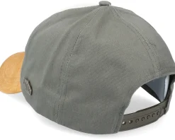 Salmon Cotton White/Olive/Suede Adjustable - MJM Hats