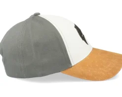 Salmon Cotton White/Olive/Suede Adjustable - MJM Hats