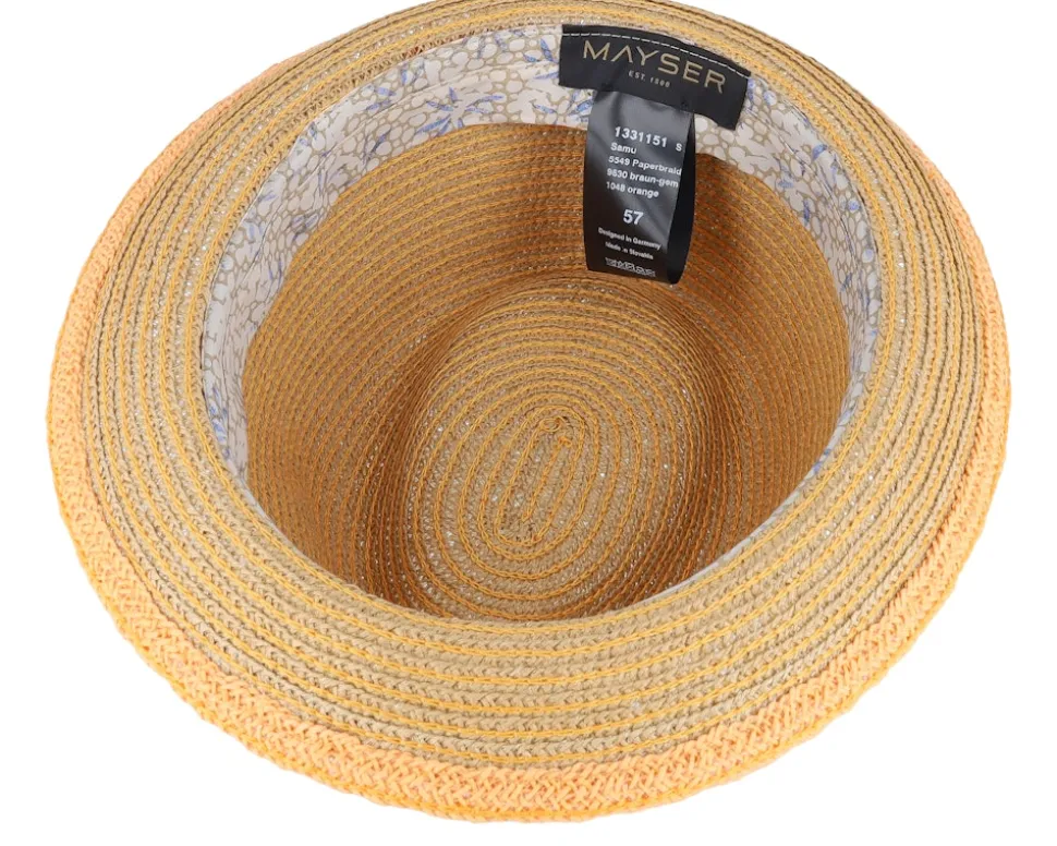 Samu Paperbraid Brown-gem Straw Hat - Mayser