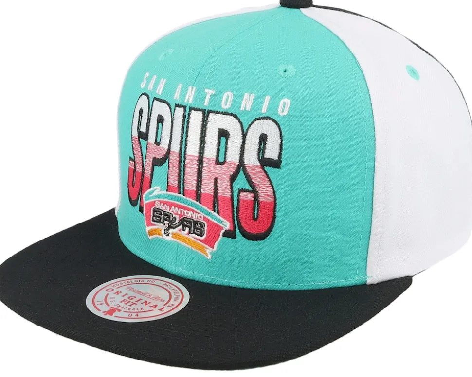 San Antonio Spurs Billboard 2 Hwc Teal/Black Snapback - Mitchell & Ness