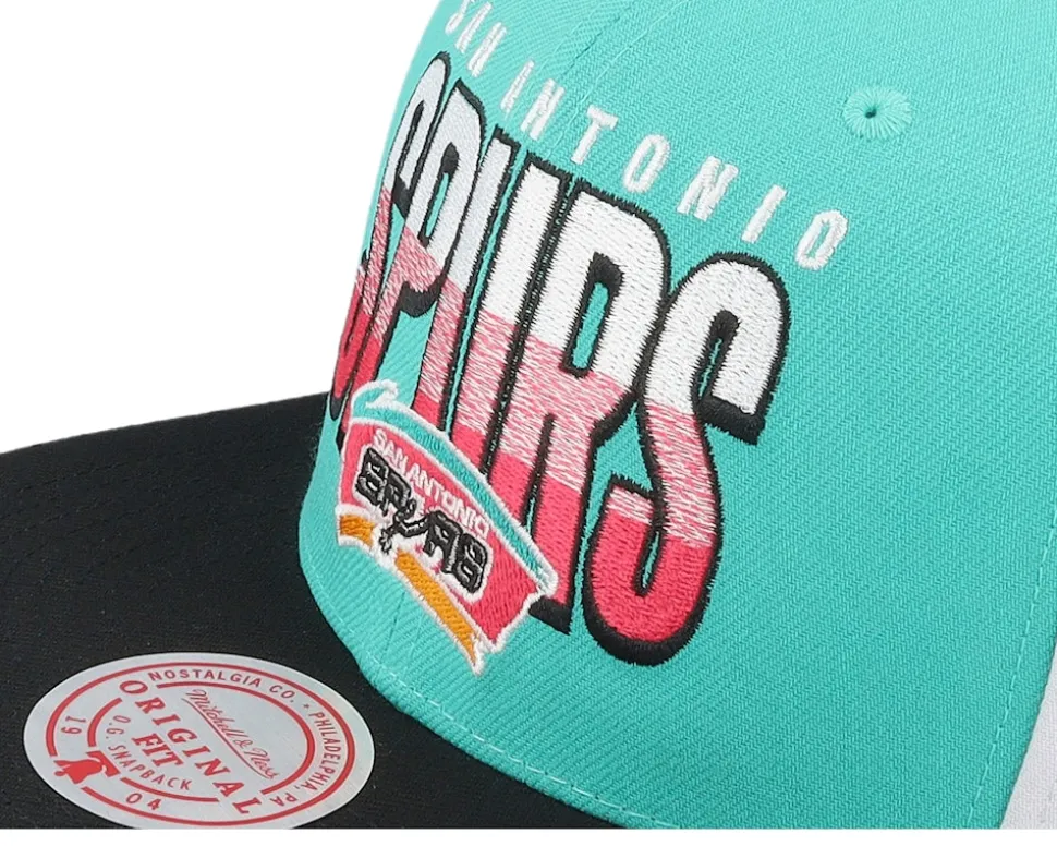 San Antonio Spurs Billboard 2 Hwc Teal/Black Snapback - Mitchell & Ness