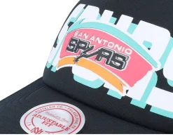 San Antonio Spurs Billboard Hwc Black Trucker - Mitchell & Ness