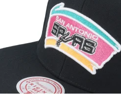 San Antonio Spurs Neon Tropical Hwc Black Snapback - Mitchell & Ness
