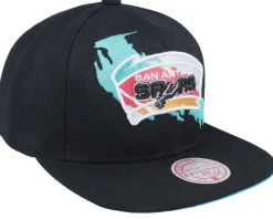 San Antonio Spurs Paint By Number Hwc Black Snapback - Mitchell & Ness