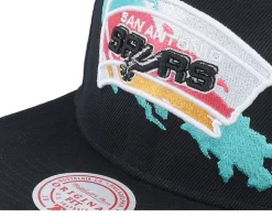 San Antonio Spurs Paint By Number Hwc Black Snapback - Mitchell & Ness