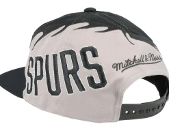 San Antonio Spurs Spiral Deadstock Black Snapback - Mitchell & Ness