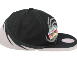 San Antonio Spurs Spiral Deadstock Black Snapback - Mitchell & Ness