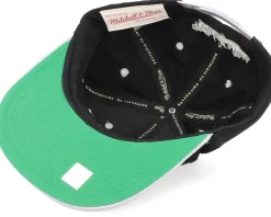 San Antonio Spurs Varsity Letter Black/Grey Snapback - Mitchell & Ness