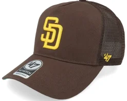San Diego Padres Mesh Htch Brown Trucker - 47 Brand