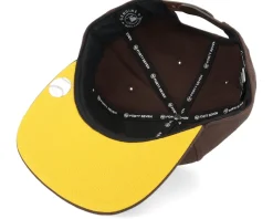 San Diego Padres No Shot Script Under Captain Brown Snapback - 47 Brand