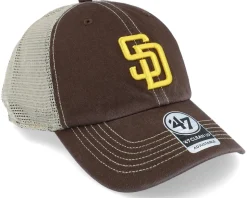 San Diego Padres Trawler Clean Up Brown Trucker - 47 Brand