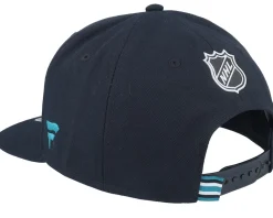 San Jose Sharks Authentic Pro Rink Prime Black Snapback - Fanatics