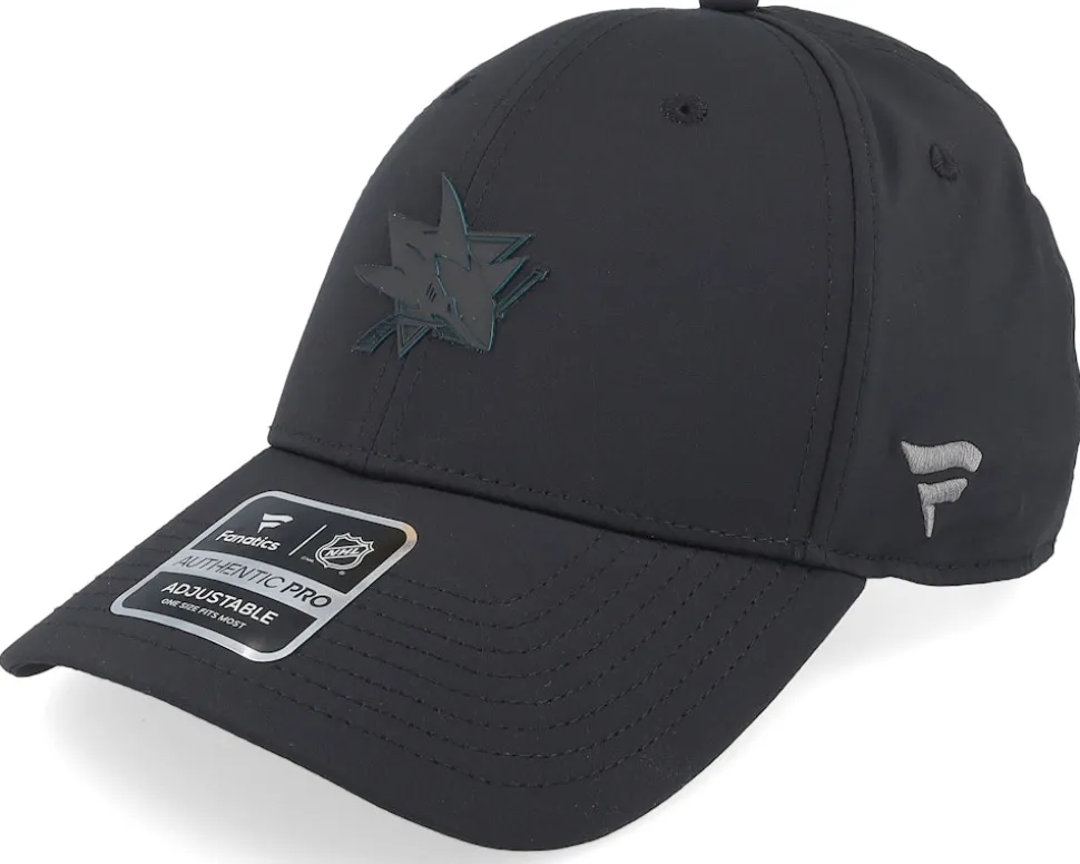 San Jose Sharks Authentic Pro Road Black Adjustable - Fanatics