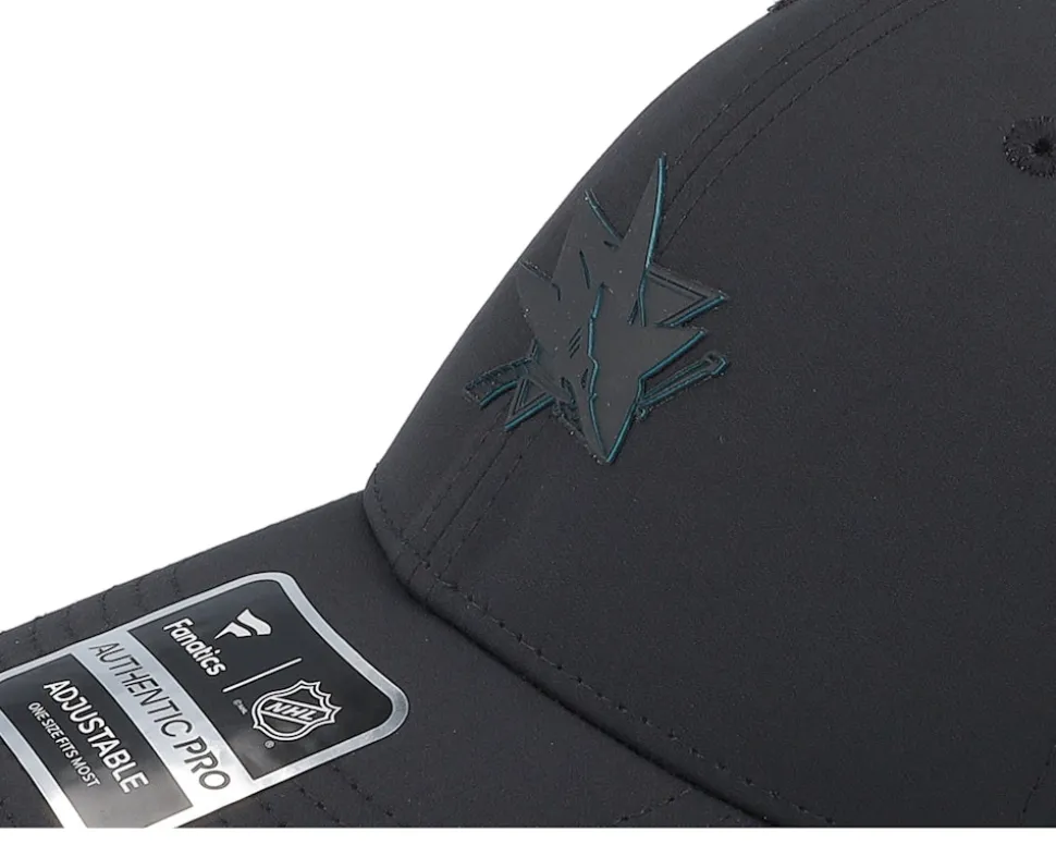 San Jose Sharks Authentic Pro Road Black Adjustable - Fanatics