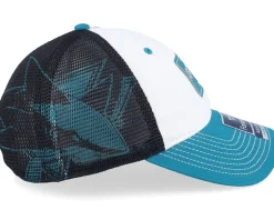 San Jose Sharks Block Party Dad Cap Active Blue/White Trucker - Fanatics