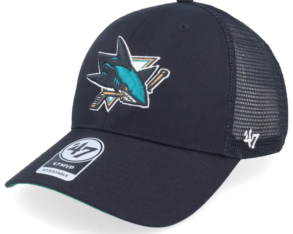 San Jose Sharks Branson Mvp Black Trucker - 47 Brand
