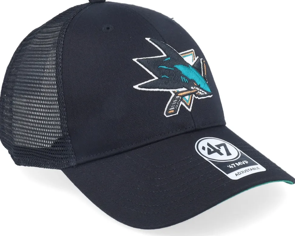 San Jose Sharks Branson Mvp Black Trucker - 47 Brand