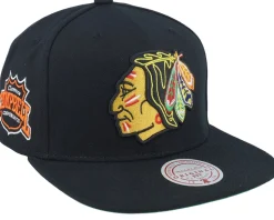 San Jose Sharks Conference Patch Black Snapback - Mitchell & Ness