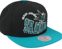 San Jose Sharks Crooked Path Black Snapback - Mitchell & Ness